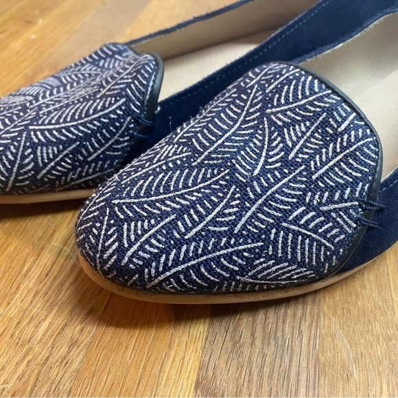 M. Moustache sustainable leather blue women loafers leaf print size EU 38. - Picture 6 of 12